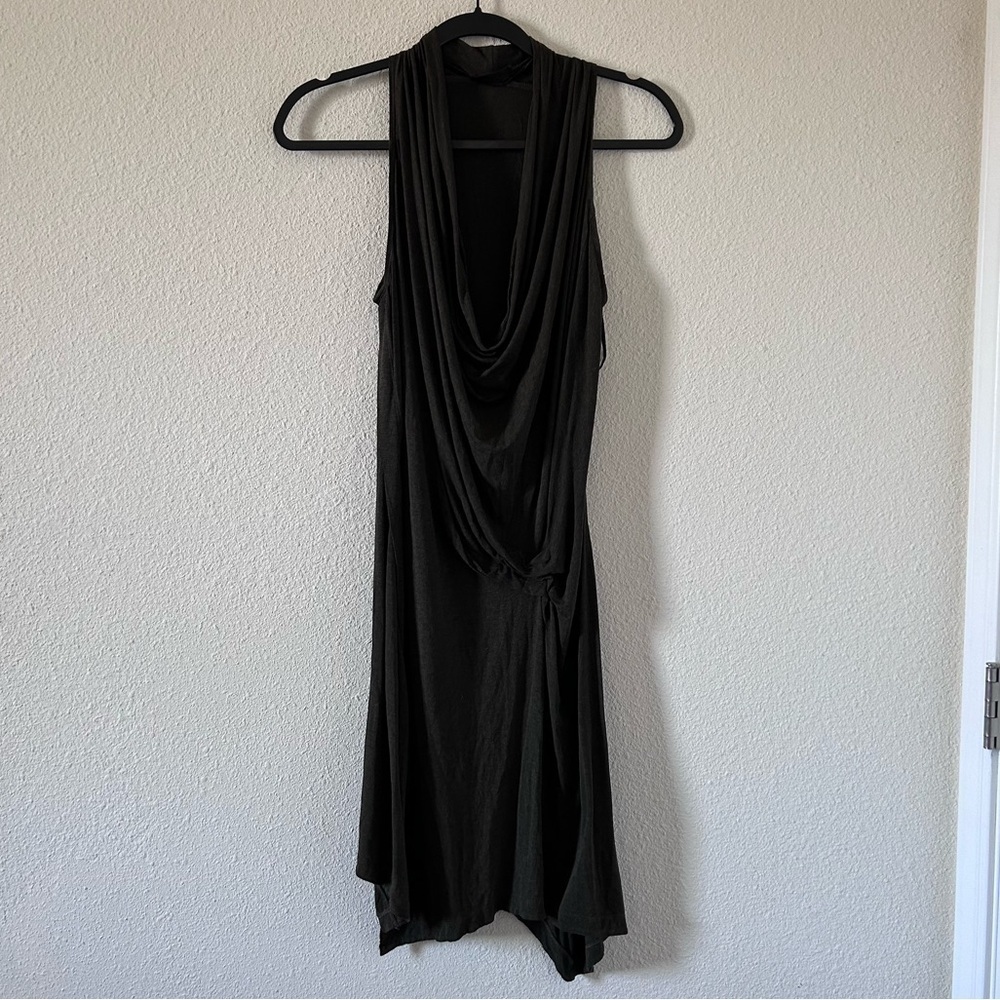 Donna Karen New York Black Label Women’s Dress Medium Brown Asymmetrical - Picture 1 of 12